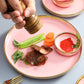 Pink with Golden Rim Tableware