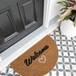 Welcome with Love Semi-Circle Doormat Embossed