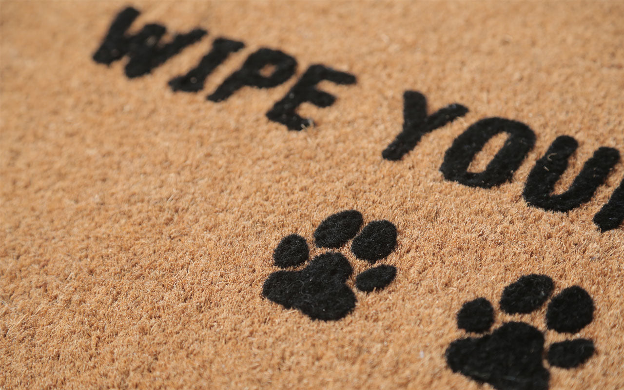 Wipe Your Paws Doormat Embossed