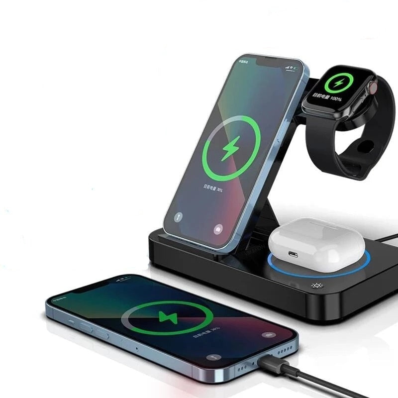 Foldable 3-in-1 Wireless Charger Stand