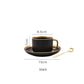Black with Golden Rim Tableware