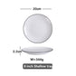 White With Black Edge Ceramic Tableware