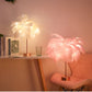 DIY Feather Table Lamp
